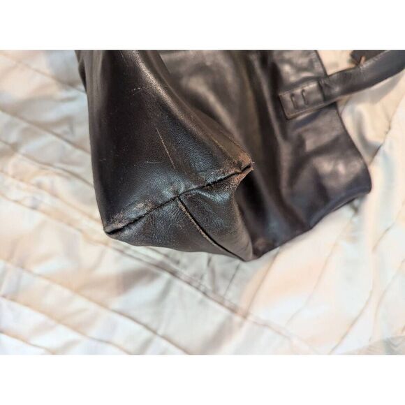 Vintage Radley London Black Leather Tote Shoulder bag, Top Grab Handle - Picture 7 of 9